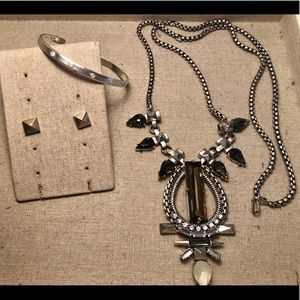 Stella & Dot necklace, bracelet, earrings